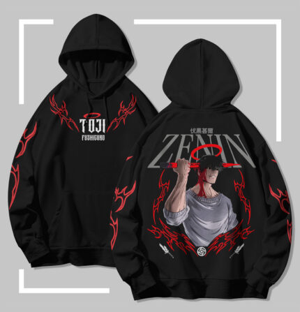 Sweat à capuche noir Jujutsu Kaisen Toji Zenin