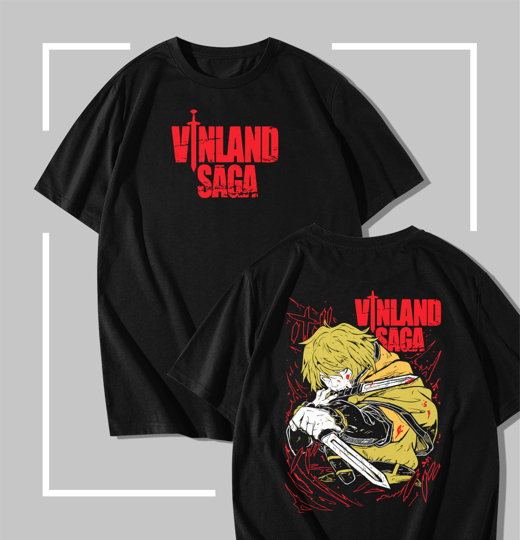 Thorfinn Dual Daggers Strike T-shirt Noir the vinland saga Thorfinn Dual Daggers Strike