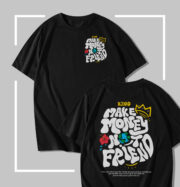 T-shirt noir Make Money Not Friends