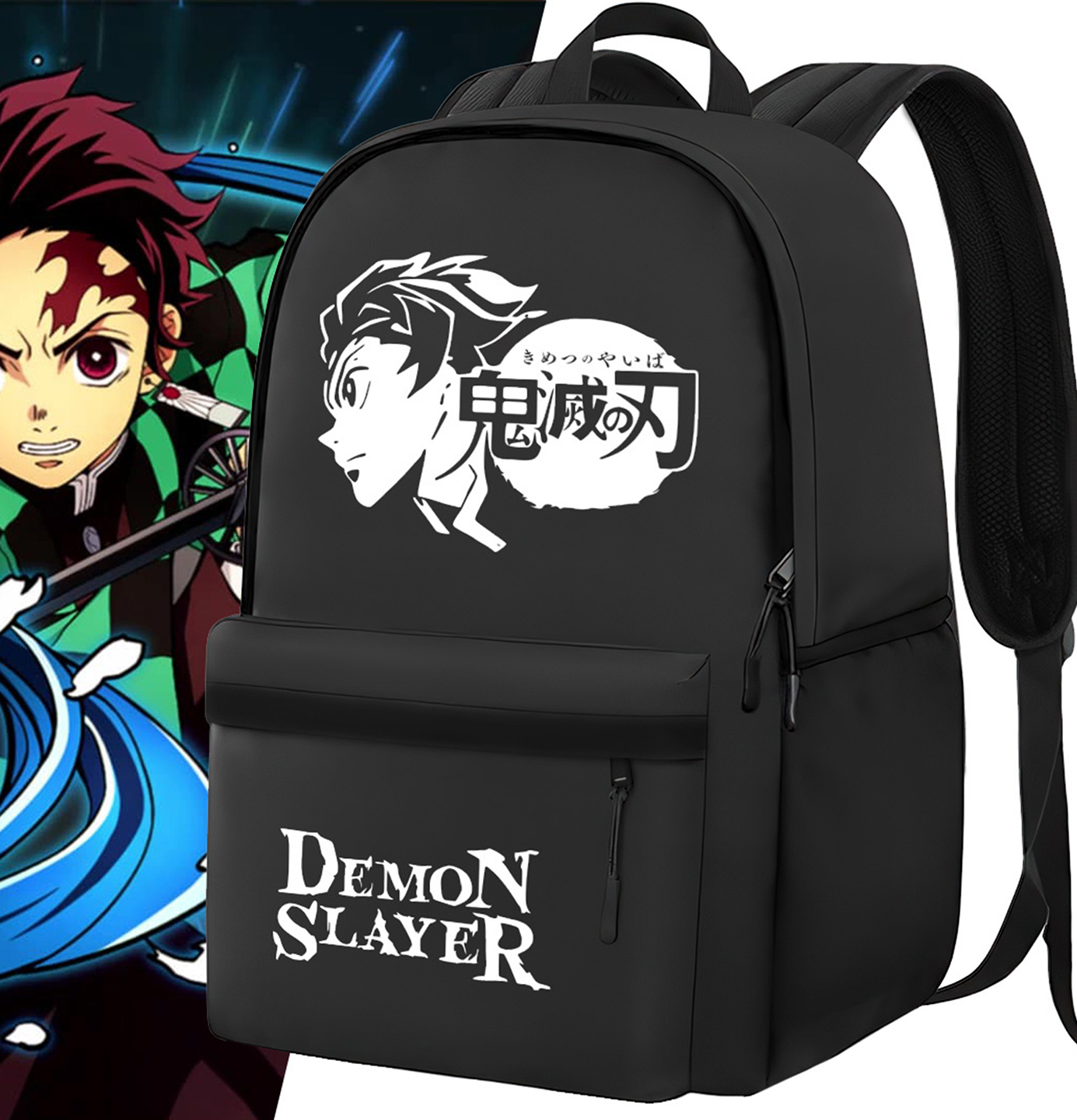 Sac à dos Tanjiro Kamado Sac à dos noir Demon Slayer Tanjiro Kamado