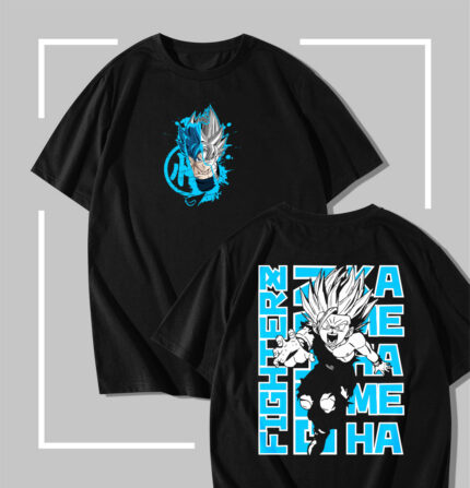 T-shirt Noir Dragon ball Kamehameha FighterZ