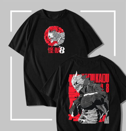 T-shirt noir Kaiju No. 8 – Red Sun Titan