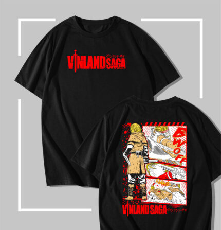 T-shirt noir Vinland Saga Thorfinn vs Thorkell