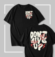 T-shirt noir Don't Give Up