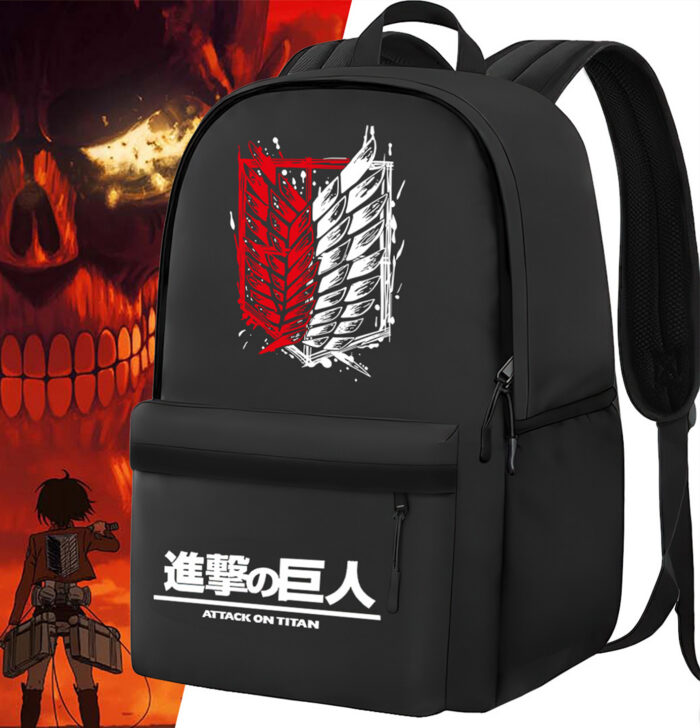 Sac à dos noir AOT Emblem Red