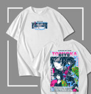T-shirt Blanc Demon Slayer Tomioka Water Pillar