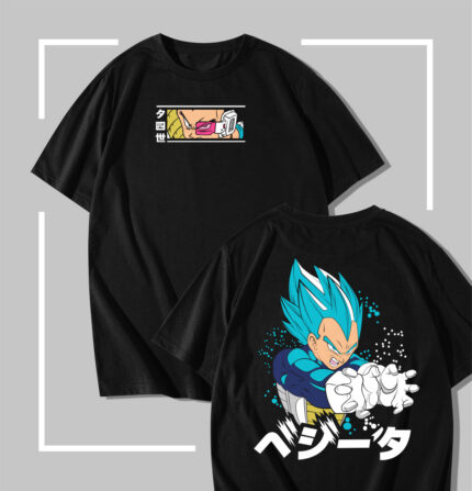 T-shirt Noir Dragon ball SSJ Blue Galick Gun