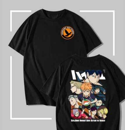 T-shirt noir Haikyu Dumpster Battle