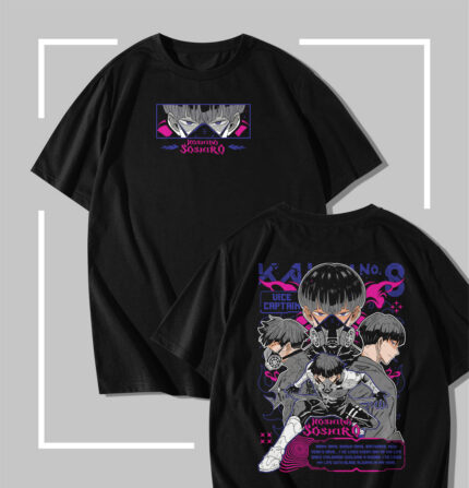 T-shirt noir Kaiju No. 8 Soshiro Hoshina – Vice-Captain Dual Blades