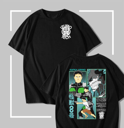 T-shirt noir Kaiju No. 8 Kafka Hibino – Izumo Tech Division