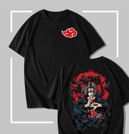 T-shirt noir Itachi Uchiha Genjutsu Mudra