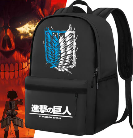 Sac à dos noir AOT Emblem Blue