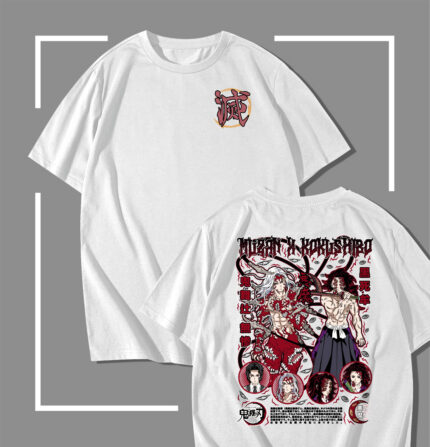 T-shirt Blanc Demon Slayer Bloodline of Moons