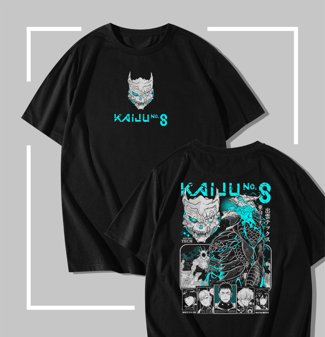 Bio-Pulse & Squad Panels T-shirt noir Kaiju No. 8 Bio-Pulse & Squad Panels