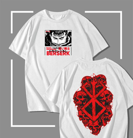 T-shirt Blanc Berserk Skulls