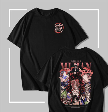 T-shirt noir Demon Slayer Muzan Kibutsuji & Upper Moons