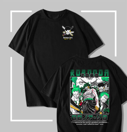 t-shirt noir One Piece Zoro – Greatest Swordsman