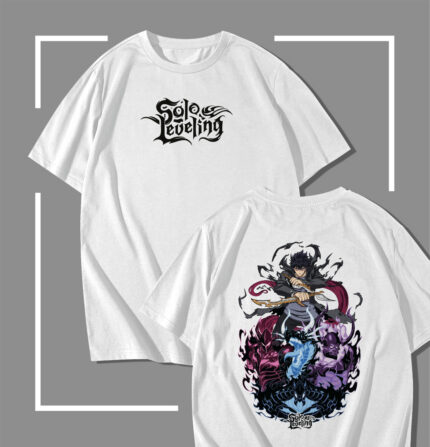 T-shirt blanc Solo Leveling Sung Jin-woo Hunter Reawakening