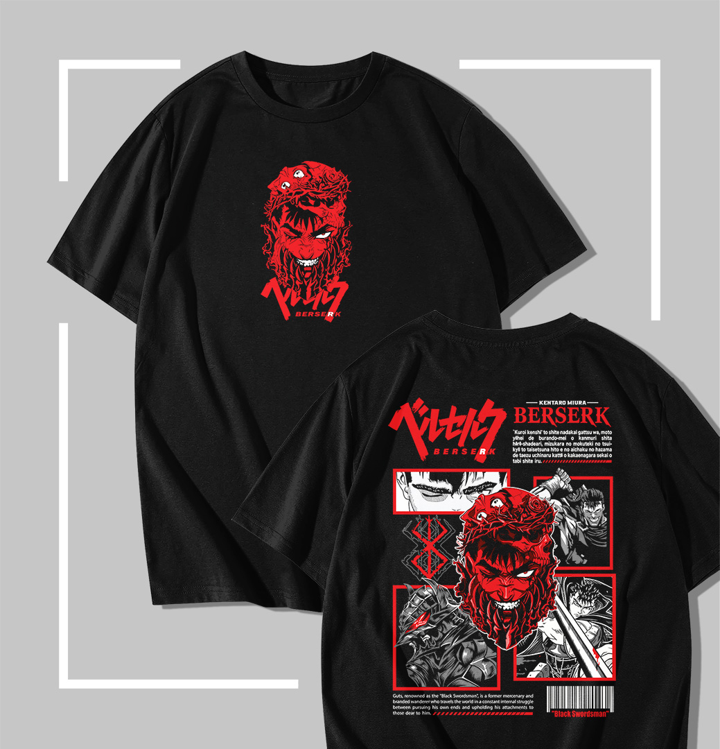 Black Swordsman T-shirt noir Berserk Black Swordsman