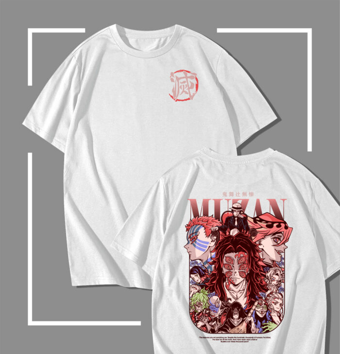 T-shirt Blanc Demon Slayer Muzan Kibutsuji & Upper Moons