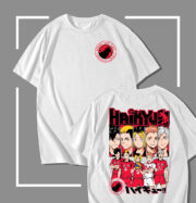T-shirt blanc Haikyu Red Team Lineup