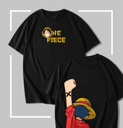 t-shirt noir One Piece Alabasta – X Mark of Friendship