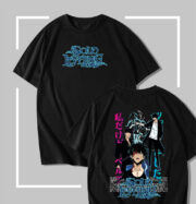 T-shirt noir Solo Leveling Sung Jin-woo Hunter Reawakening