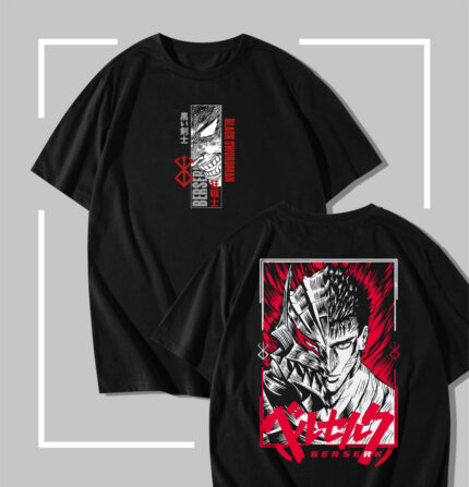T-shirt noir Berserk guts and the curse of the eclipse
