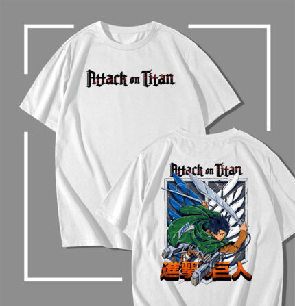 T-shirt Blanc Attack on Titan Levi Ackerman