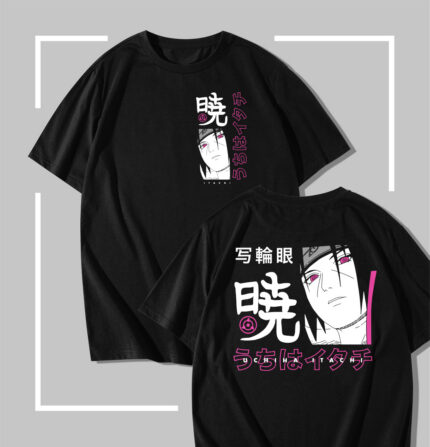 T-shirt Noir Itachi Uchiha Mangekyo Sharingan