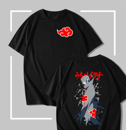 T-shirt Noir Itachi Uchiha Dissolving Cloak
