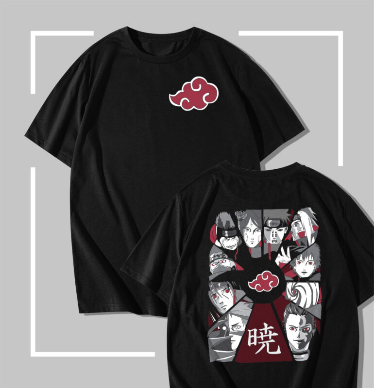 T-shirt noir Akatsuki Complete Syndicate