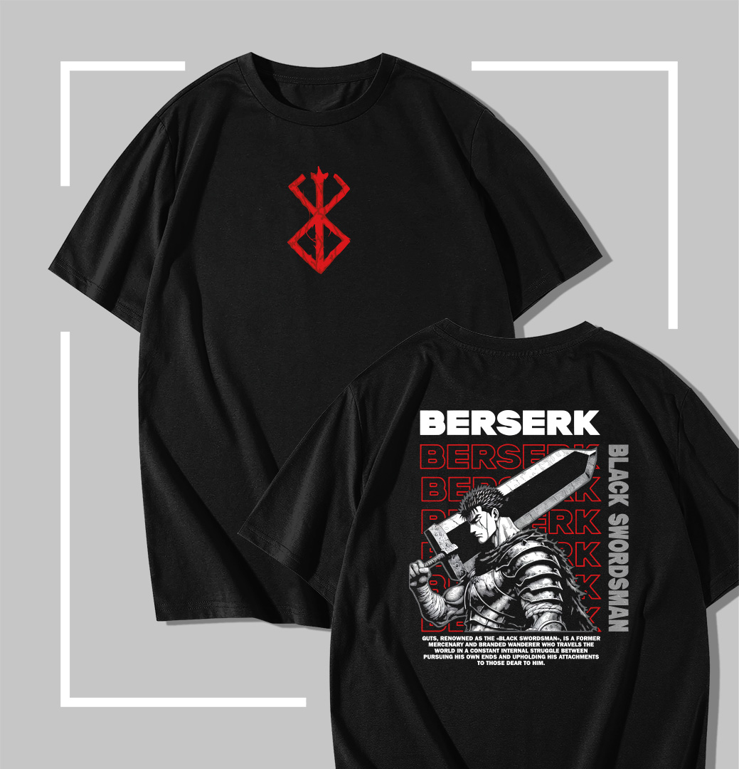 Guts Curse Mark T-shirt noir Berserk Guts Curse Mark