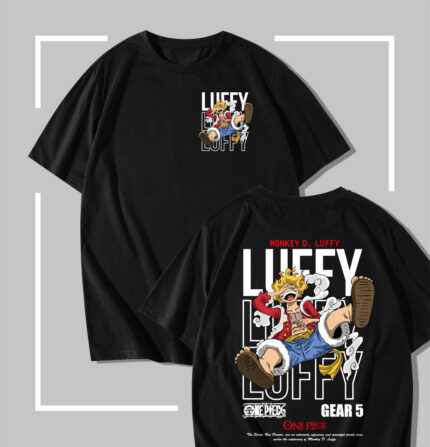 t-shirt noir One Piece Luffy – Gear 5 Classic