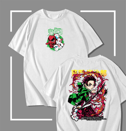 T-shirt blanc Demon Slayer Sakonji Urokodaki