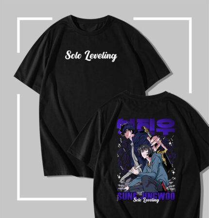 T-shirt noir Solo Leveling Sung Jin-woo Shadow Protector