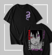 T-shirt Noir Sasuke Uchiha Purple Snake