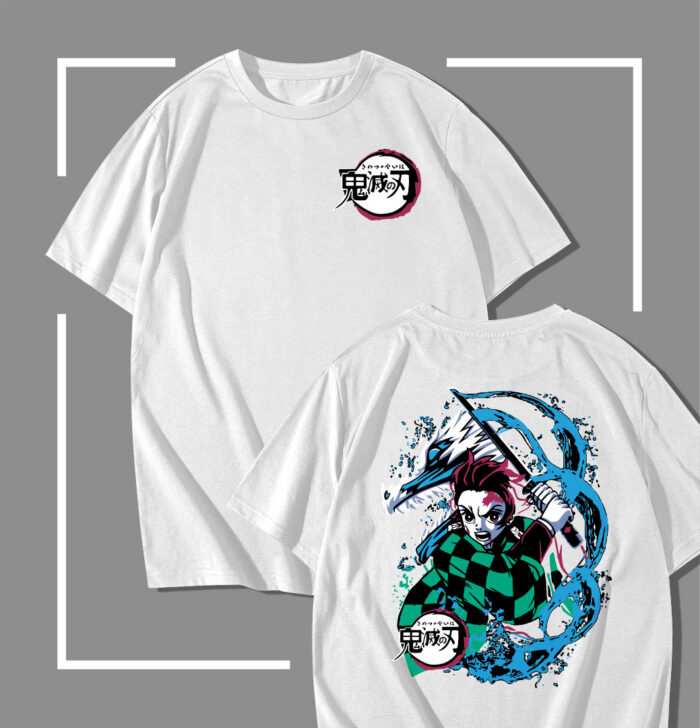 T-shirt blanc Demon Slayer Water Breathing