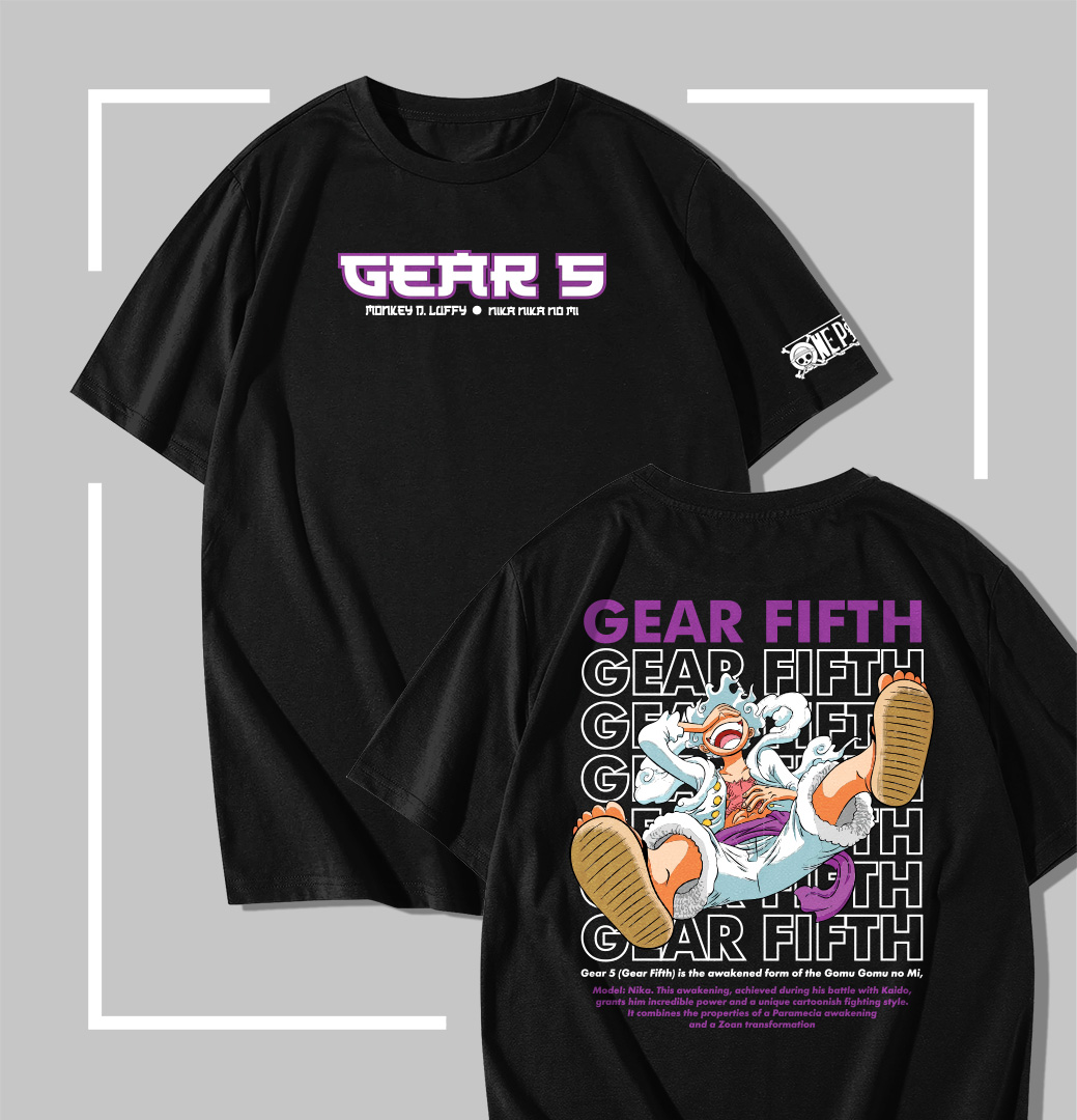 Luffy Gear 5 Purple t-shirt noir One Piece Luffy Gear 5 Purple