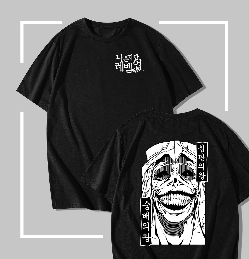 Solo Leveling Judgment Statue T-shirt noir Solo Leveling Judgment Statue