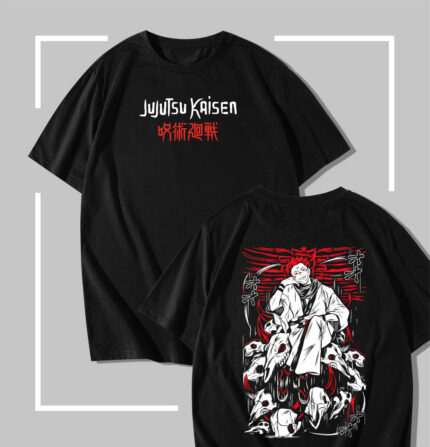 T-shirt noir jujutsu kaisen Throne of Skulls