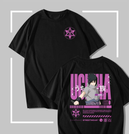 T-shirt noir Sasuke Uchiha – Mangekyo Chidori