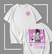 T-shirt blanc Sasuke Uchiha – Mangekyo Chidori