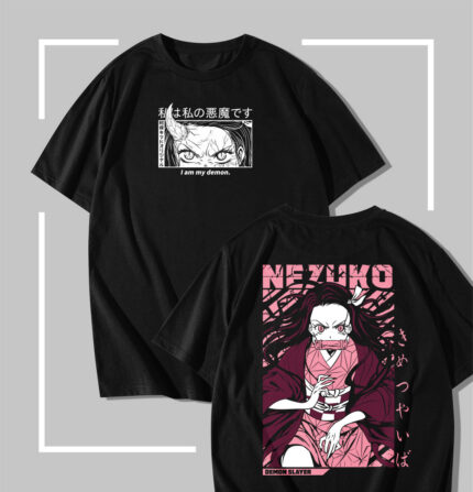 T-shirt noir Demon Slayer Nezuko Demon Awakening