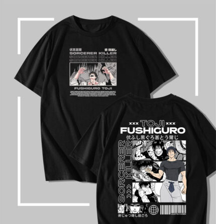 T-shirt noir jujutsu kaisen Toji Sorcerer Killer