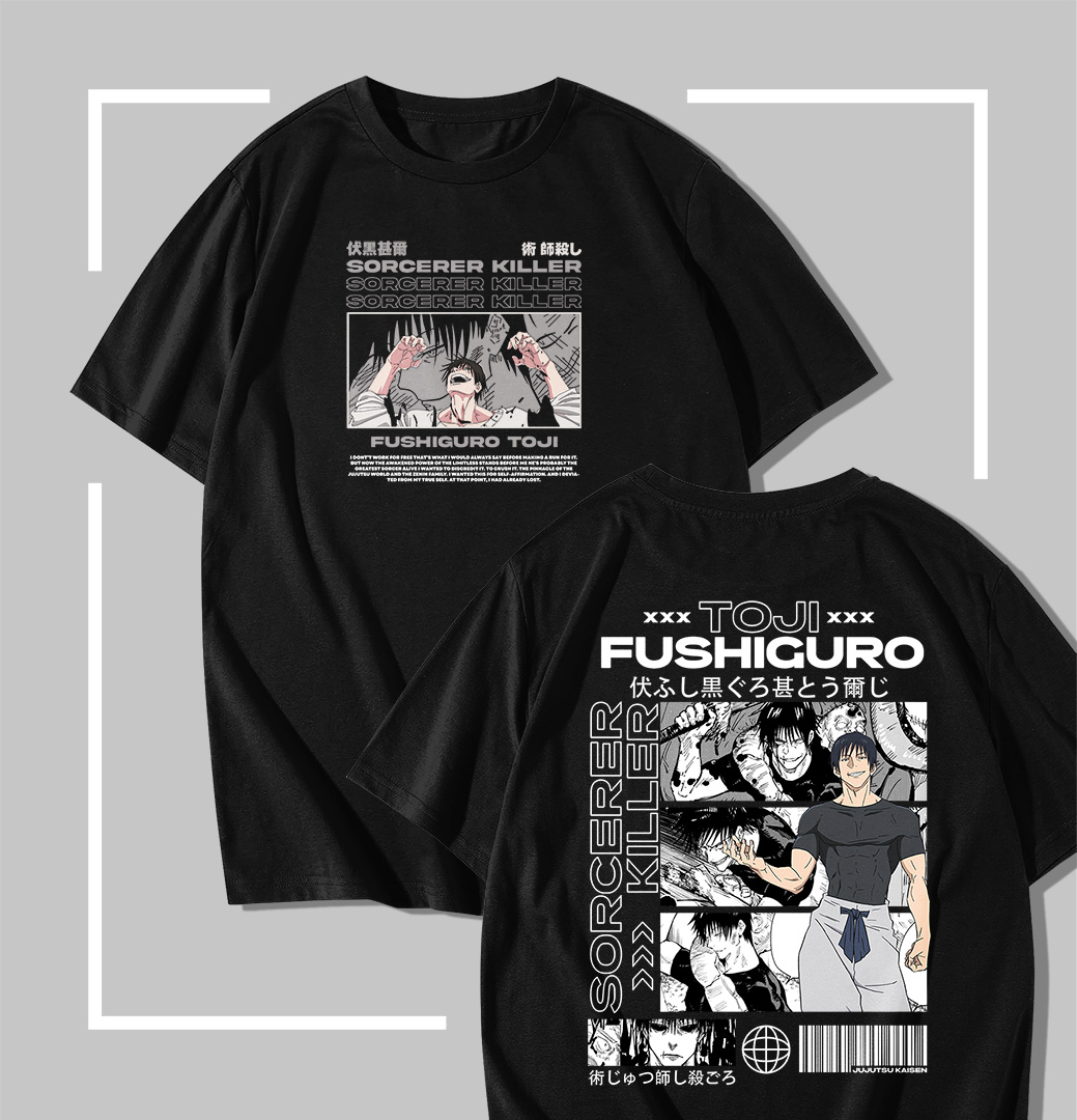 Toji Sorcerer Killer T-shirt noir jujutsu kaisen Toji Sorcerer Killer
