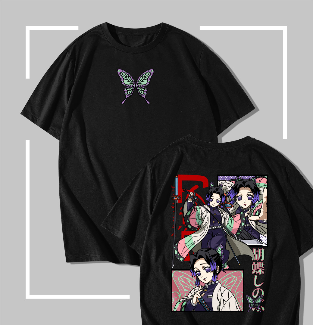 Insect Hashira Triple T-shirt noir Demon Slayer Insect Hashira Triple