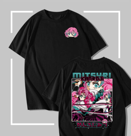 T-shirt noir Demon Slayer Mitsuri Kanroji Love Hashira