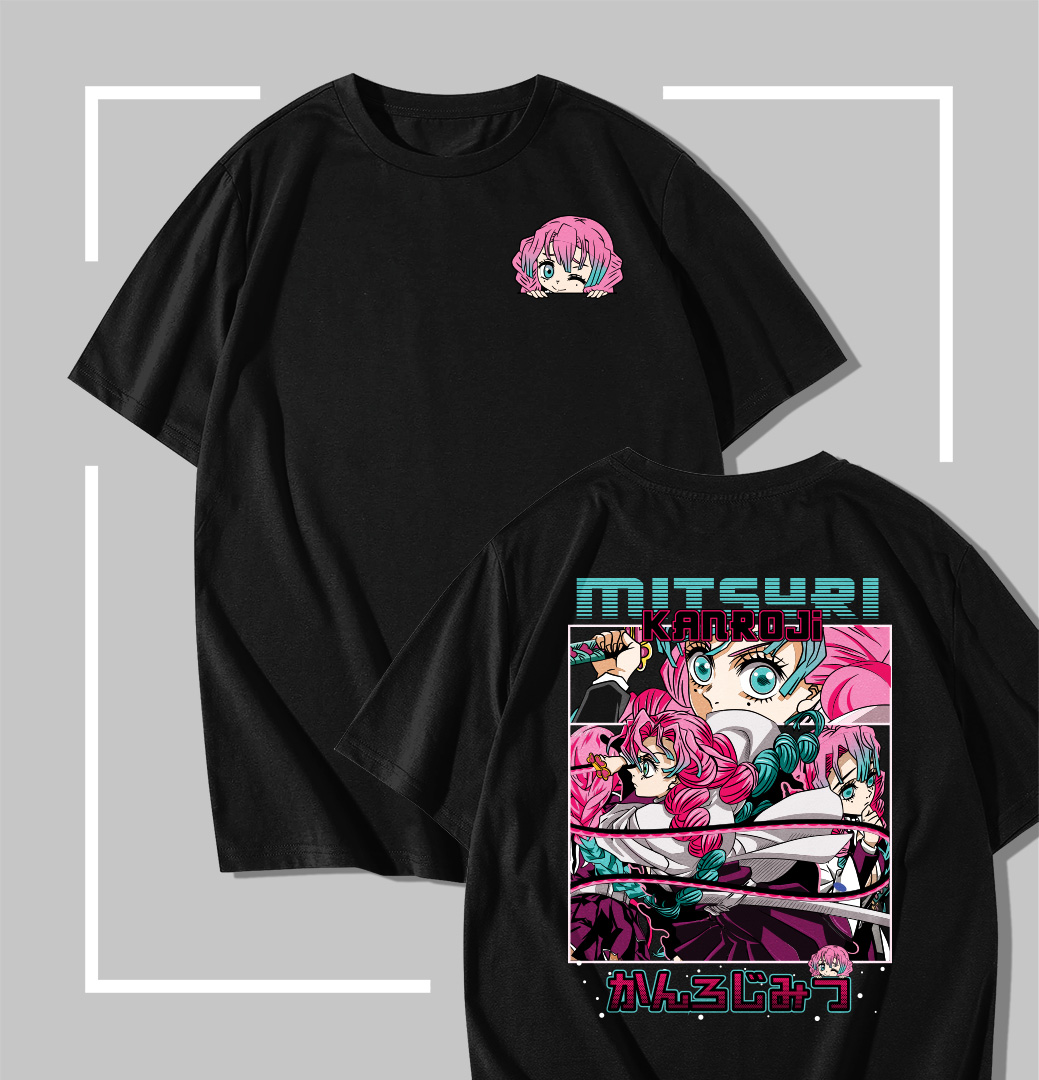 Mitsuri Kanroji T-shirt noir Demon Slayer Mitsuri Kanroji Love Hashira