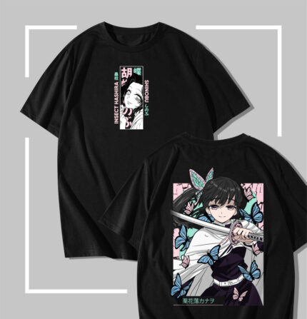 T-shirt noir Demon Slayer Insect Hashira Poison